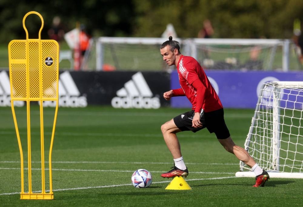 Wales' Gareth Bale during training at The Vale Resort, Hensol, Wales September 21, 2022. — Reuters pic
