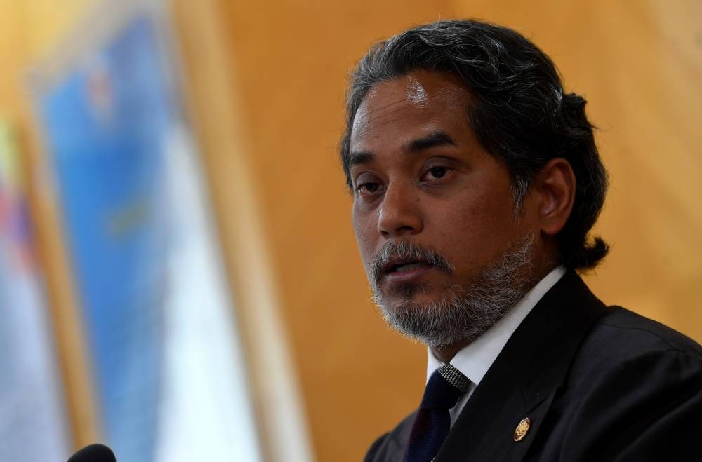 Khairy Jamaluddin speaks to reporters during an interview at the Ministry of Health, Putrajaya September 22, 2022. — Bernama pic
