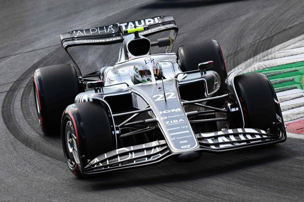 Alpha Tauri Japanese driver Yuki Tsunoda steers his car during the first practice session ahead of the Italian Formula One Grand Prix at the Autodromo Nazionale circuit in Monza, September 9, 2022. — AFP pic