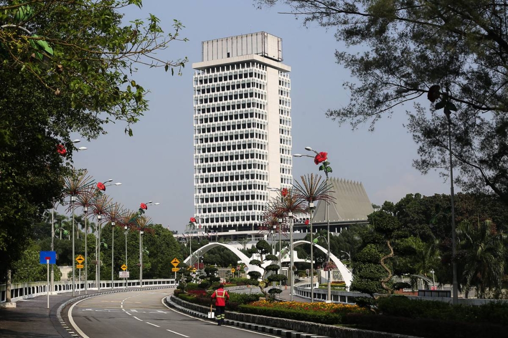 A general view of Parliament building in Kuala Lumpur March 19, 2021. ― Picture by Yusof Mat Isa