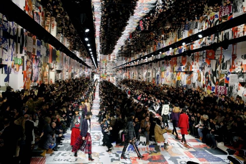 Models present creations by designer Maria Grazia Chiuri as part of her Autumn/Winter 2018-2019 women’s ready-to-wear collection show for fashion house Dior during Fashion Week in Paris February 28, 2018. ― Reuters pic