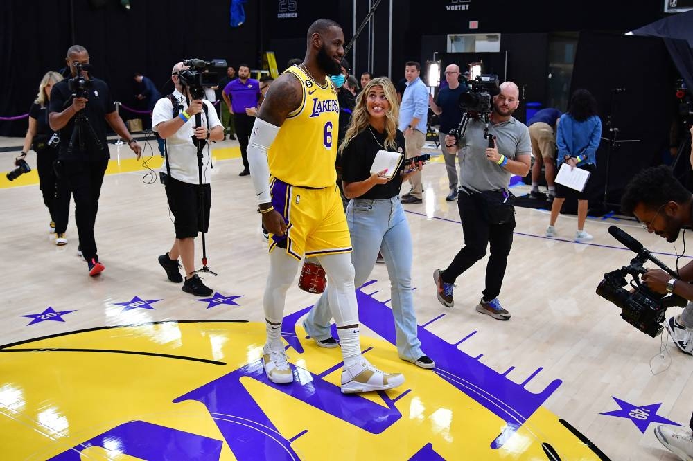 Los Angeles Lakers forward LeBron James during Lakers Media Day at UCLA Health Training Centre in El Segundo September 26, 2022. — Reuters pic 