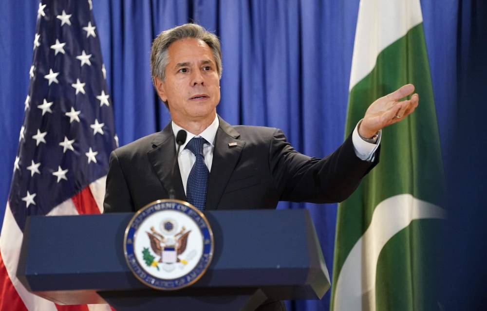 Secretary of State Antony Blinken said the United States was looking at reports that the leaks were ‘the result of an attack or some kind of sabotage.’ ― AFP pic