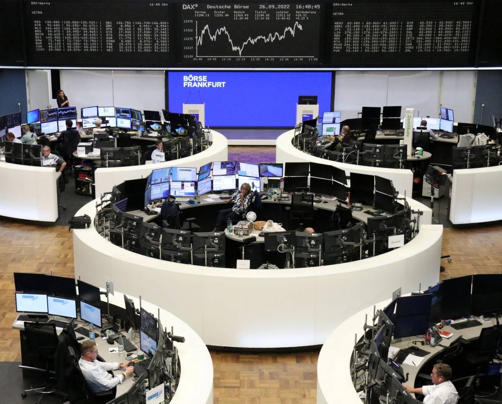 The German share price index DAX graph is pictured at the stock exchange in Frankfurt, Germany, September 26, 2022. — Reuters pic