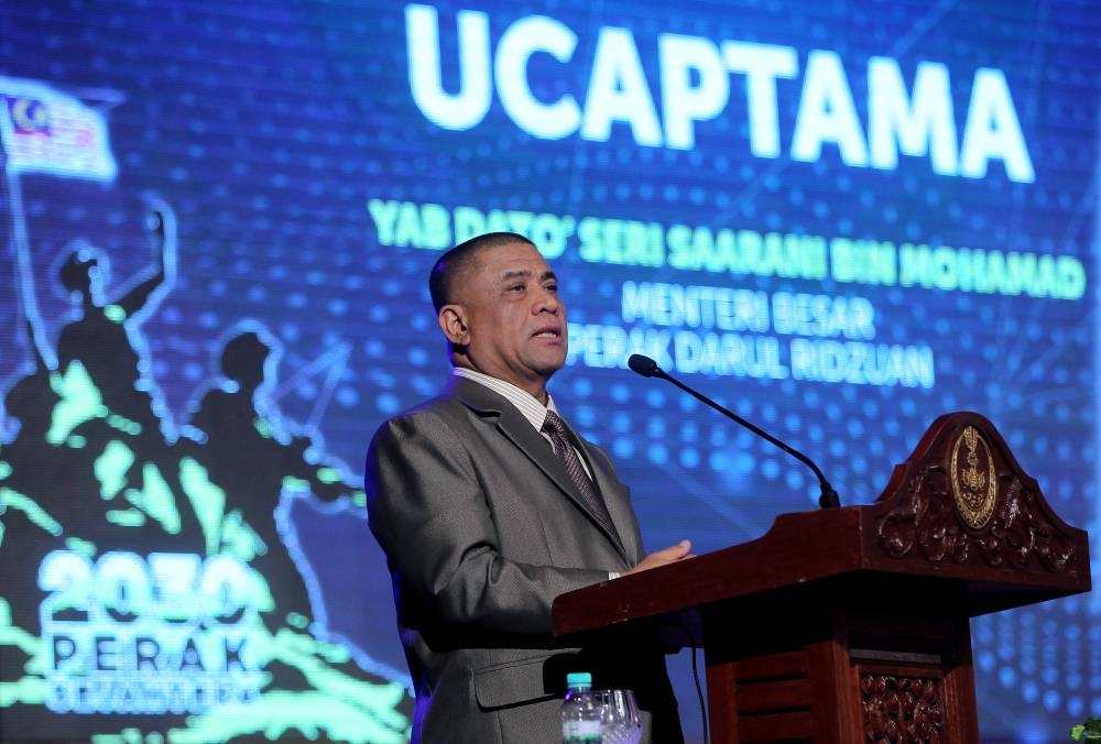 Perak Mentri Besar Datuk Seri Saarani Mohamad asked the opposition party to stop confusing the people and spreading false information regarding the mining of non-radioactive rare earth element (NR-REE) lanthanide in Gerik. — Bernama pic