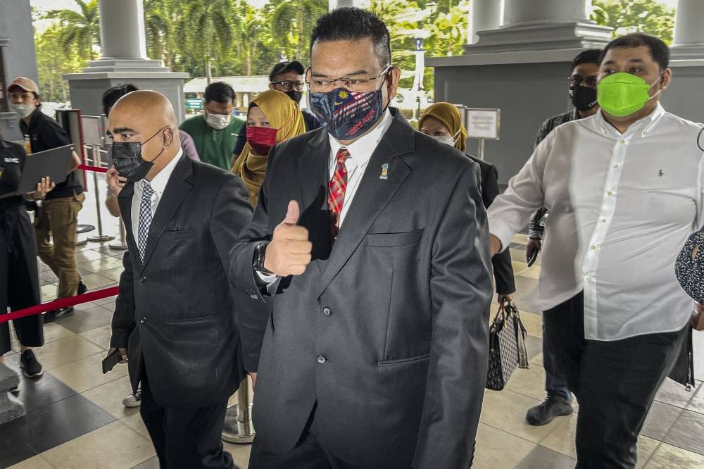 Datuk Lokman Noor Adam is pictured at Kuala Lumpur High Court, September 1, 2022. ― Picture by Hari Anggara