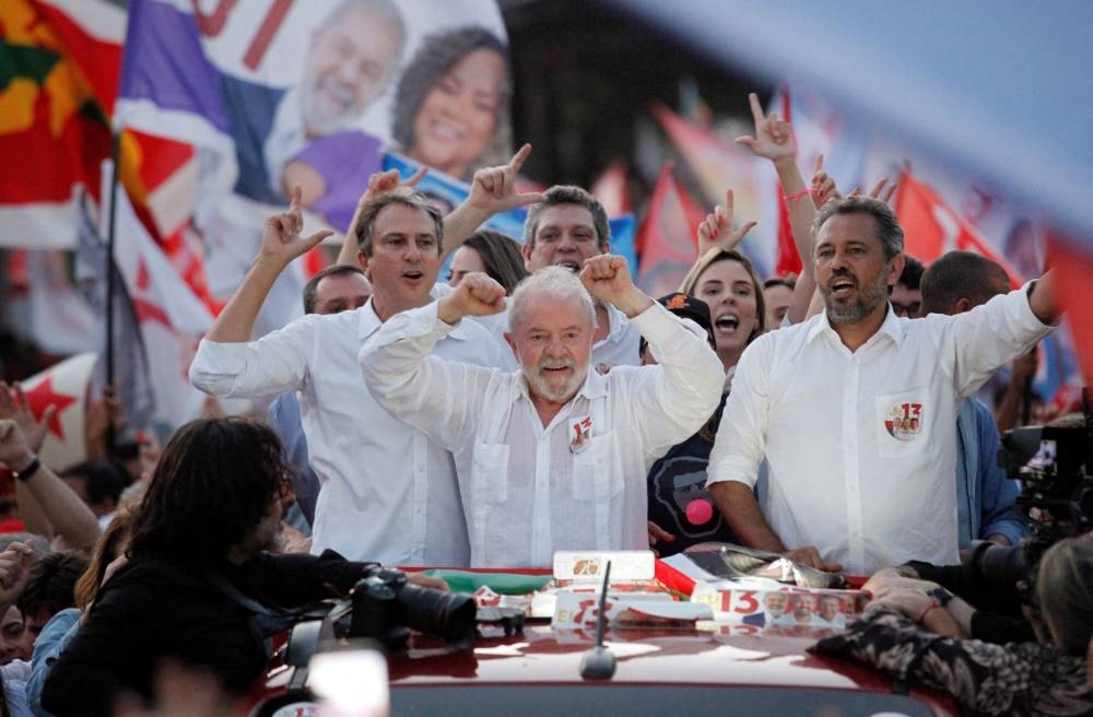 Brazil’s former President and candidate for presidential election Luiz Inacio Lula da Silva greets supporters in Fortaleza, Brazil, September 30, 2022. ― AFP pic