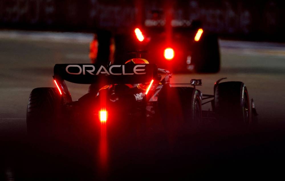Red Bull's Max Verstappen in action during practice in Singapore October 1, 2022. — Reuters pic