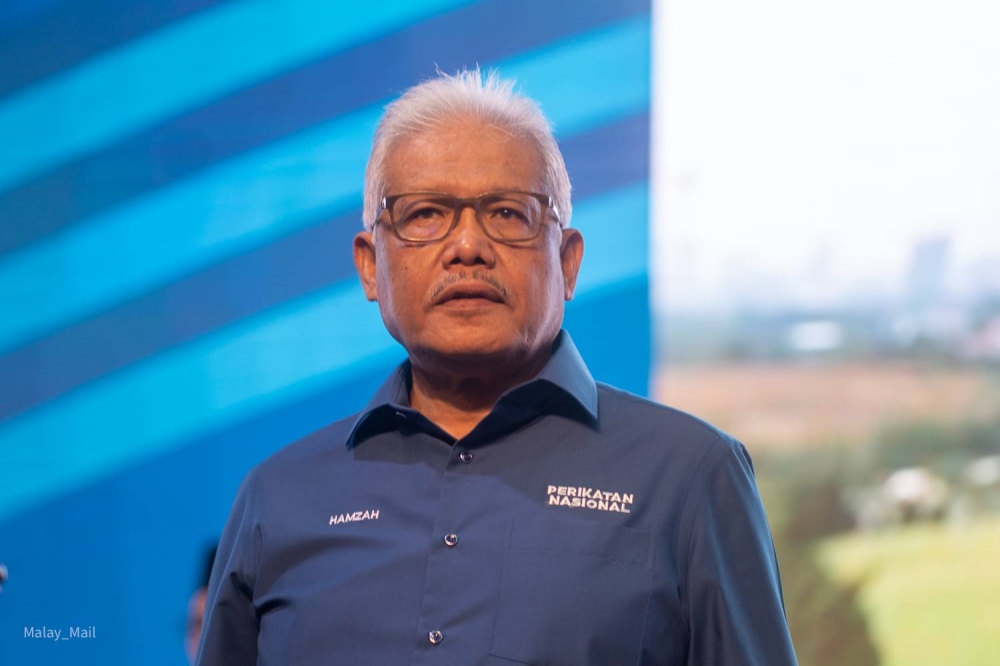 Datuk Seri Hamzah bin Zainudin is pictured at Malaysia Agro Exposition Park (MAEPS), Serdang for Perikatan National Convention 2022.August 27, 2022. — Picture by Devan Manuel
