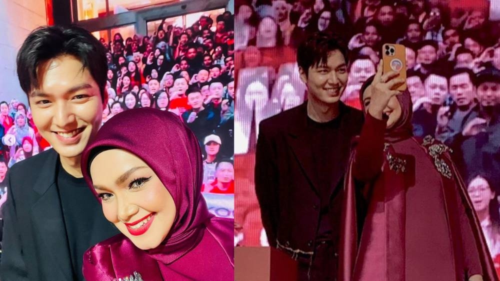 Beloved singer Datuk Seri Siti Nurhaliza ‘took the courage’ to ask for a selfie with Korean star Lee Min-ho. —  Screencapture via Instagram/ctdk