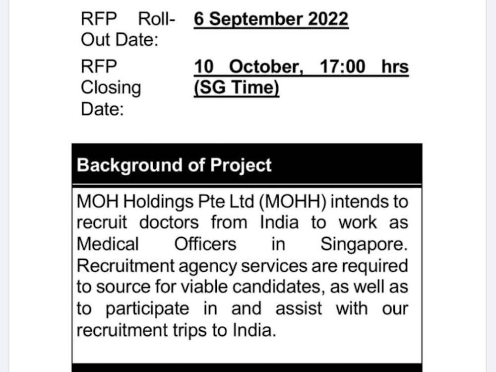 A screengrab from social media showing a post by Associate Professor Jeremy Lim, from the Saw Swee Hock School of Public Health, commenting on the tender. — Screengrab from social media 