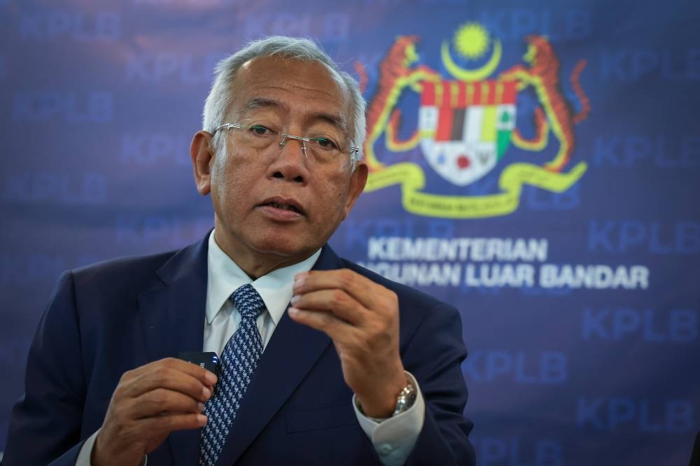 Rural Development Minister Datuk Seri Mahdzir Khalid at a press conference  after chairing an Orang Asli Consultative Council meeting in Cyberjaya October 3, 2022. — Bernama pic