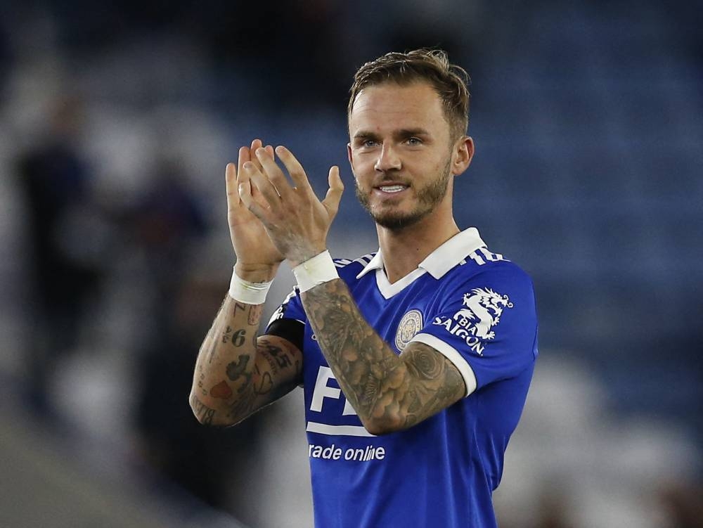 Leicester City's James Maddison applauds fans after the match against Nottingham Forest at the King Power Stadium, Leicester October 3, 2022. — Reuters pic