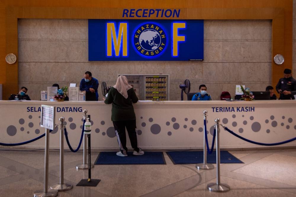 The Ministry of Finance (MoF) today said the tabling of Budget 2023 is on track for October 7. — Picture by Shafwan Zaidon