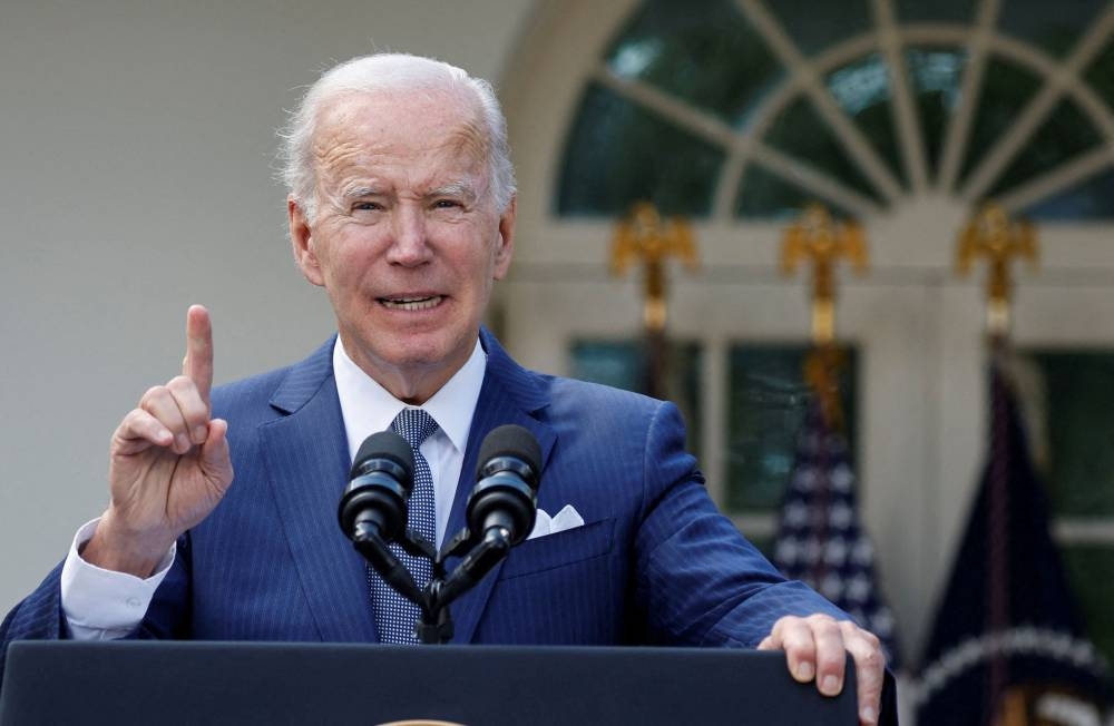 Biden said he was “gravely concerned” about reports of the intensifying repression of protesters and said Washington stood with “all the citizens of Iran who are inspiring the world with their bravery”. — Reuters pic