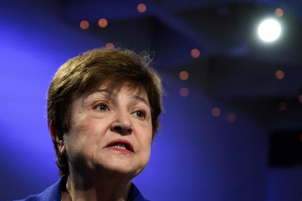 IMF chief Kristalina Georgieva says it is important to avoid a contradiction between government and central bank policies. ― AFP pic