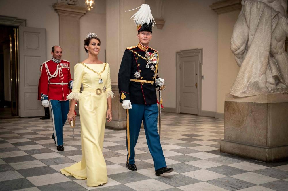 In this file photo taken on September 11, 2022 Prince Joachim and Princess Marie arrive at the gala banquet at Christiansborg Palace, during celebrations to mark the 50th anniversary of the Queen of Denmark's accession to the throne. — Mads Claus Rasmussen/Ritzau Scanpix/AFP pic