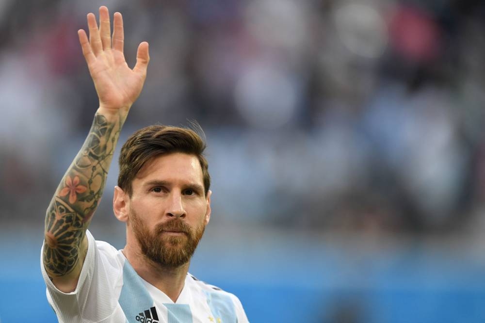 In this file photo taken on June 26, 2018 Argentina's forward Lionel Messi gestures during the Russia 2018 World Cup Group D football match between Nigeria and Argentina at the Saint Petersburg Stadium in Saint Petersburg. — AFP pic