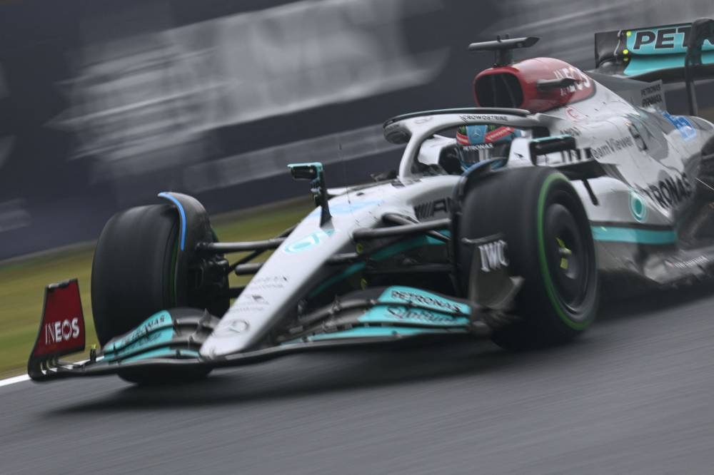 Mercedes' British driver George Russell takes part in the second practice session ahead of the Formula One Japanese Grand Prix at Suzuka, Mie prefecture on October 7, 2022. — AFP pic