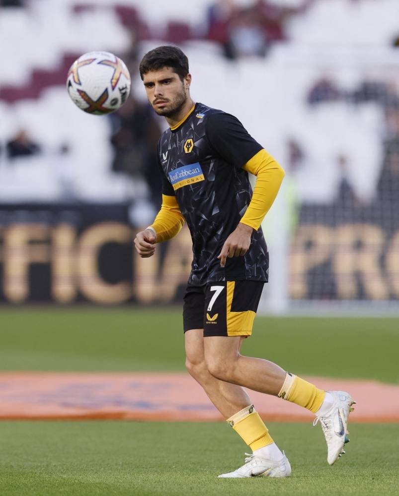 Wolverhampton Wanderers' Pedro Neto during the warm up before the English Premier League match against West Ham United at London Stadium, London October 1, 2022. — Action Images pic via Reuters