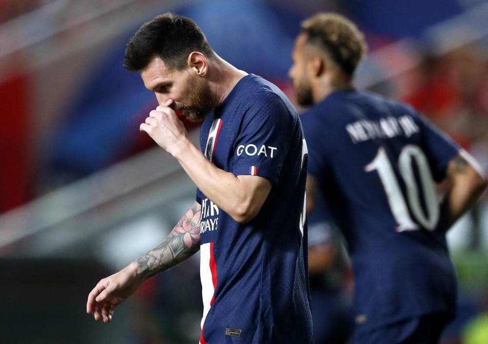 The Argentine star was ‘fatigued’ after PSG drew away to Benfica in the Champions League on Wednesday in Lisbon, said coach Christophe Galtier. — Reuters pic 