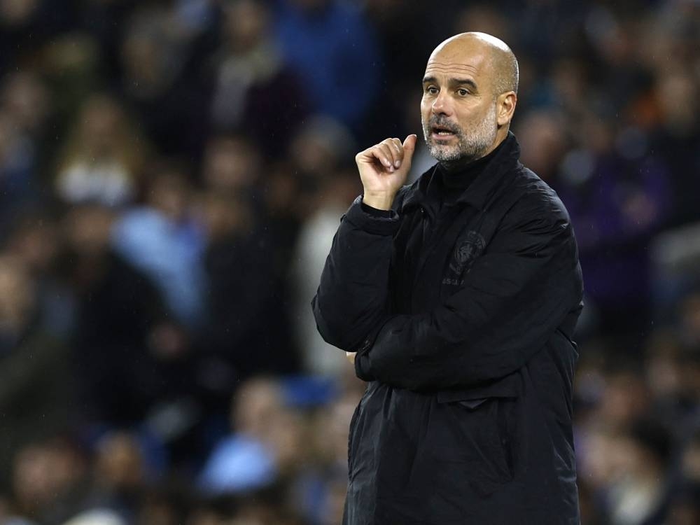 Manchester City manager Pep Guardiola during the match against FC Copenhagen in Manchester October 5, 2022. ― Action Images via Reuters/Jason Cairnduff
