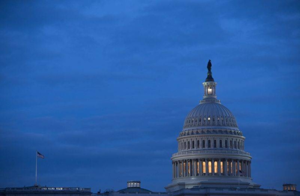 File photo of the US Capitol Building is seen at dusk in Washington DC. — file pic