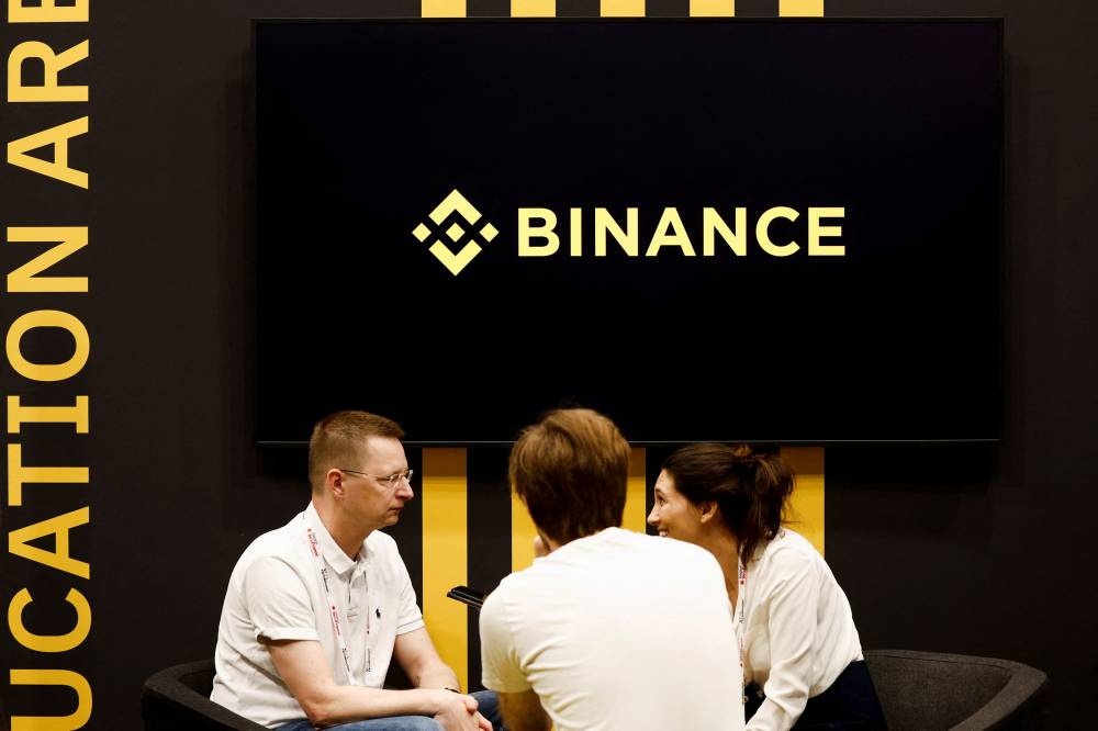 A logo of Binance is seen at its booth, at the Viva Technology conference dedicated to innovation and startups, at Porte de Versailles exhibition centre in Paris June 17, 2022. — Reuters pic