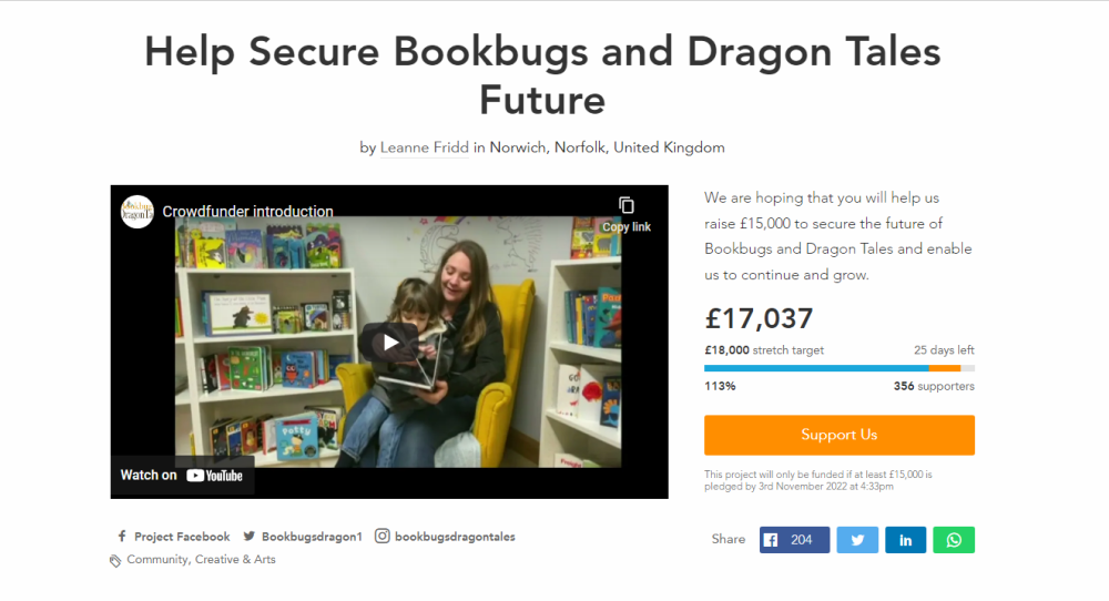 Fridd has managed to amass over £17,000 at the time of writing. — Screenshot via crowdfund.co.uk