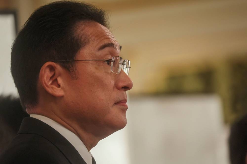 Japanese Prime Minister Prime Minister Fumio Kishida has struggled to overcome revelations of the ruling Liberal Democratic Party’s (LDP) deep and longstanding ties to the church. — Reuters pic