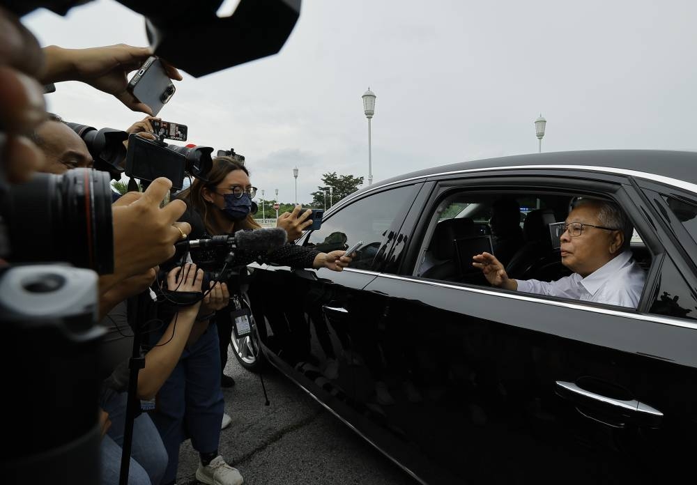 Prime Minister Datuk Seri Ismail Sabri Yaakob leaving the Perdana Putra building in Putrajaya, October 10, 2022. — Bernama pic
