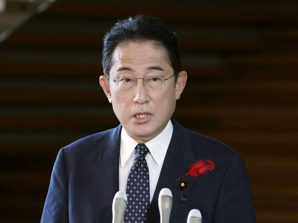 Japan's Prime Minister Fumio Kishida said the suspicion 'does not allow prediction'. — Reuters pic