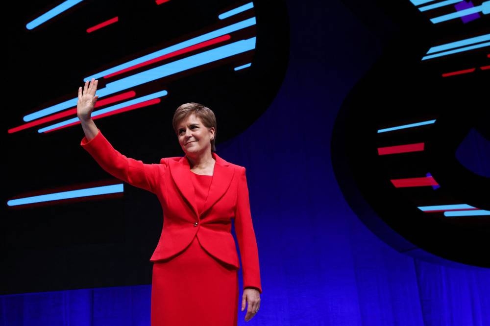 Scottish First Minister Nicola Sturgeon, leader of the Scottish National Party (SNP), has said she wants to hold an independence vote on Oct. 19, 2023. — Reuters pic