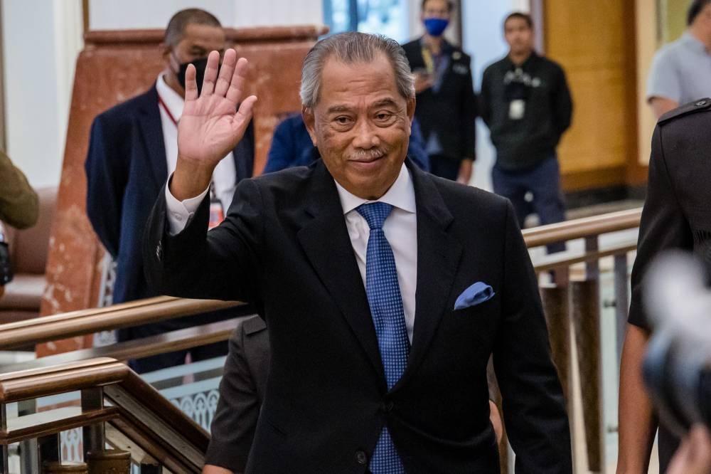  Tan Sri Muhyiddin Yassin expressed hope that Perikatan Nasional (PN) would win the mandate to rule the country. — Picture by Firdaus Latif
