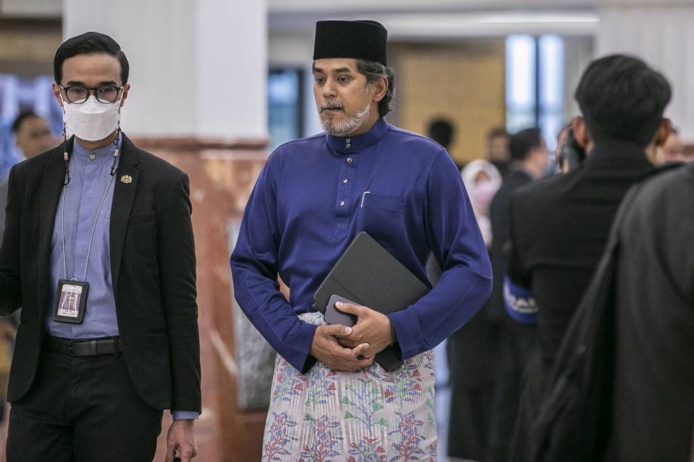 Health Minister Khairy Jamaluddin attending Parliament session for the tabling of Budget 2023, October 7, 2022. — Picture by Hari Anggara