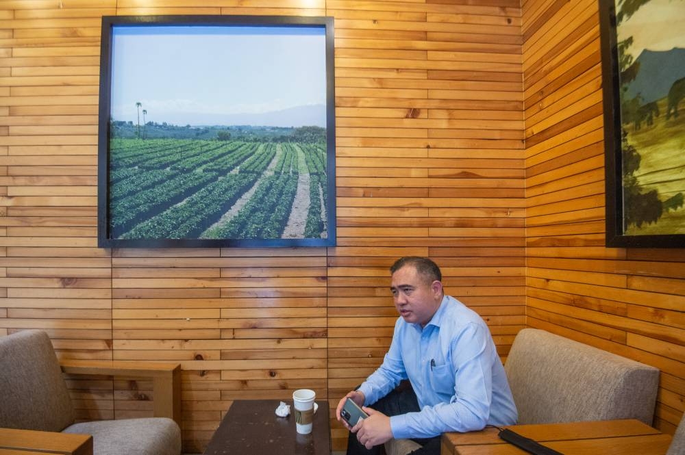 DAP Secretary-General, Anthony Loke speaks to reporters during the interview session with Malay Mail in Kuala Lumpur on October 14, 2022. — Picture by Shafwan Zaidon