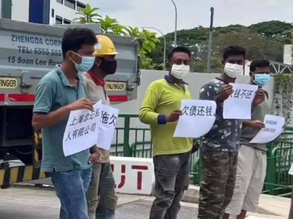 Police investigating nine men over alleged illegal public assembly