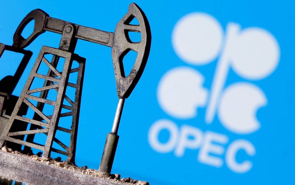 Opec , which groups the producer bloc with allies like Russia, announced last week that it would cut production by 2 million barrels per day to balance markets and quell volatility. — Reuters pic