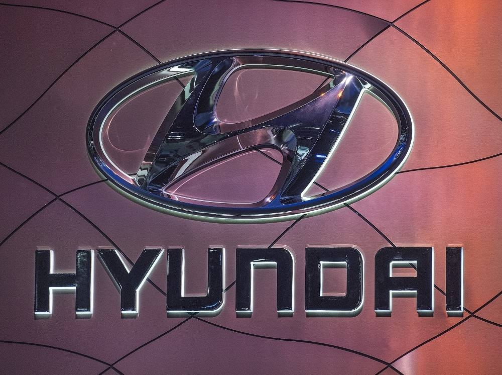 The Hyundai car logo on display during the AutoMobility LA event, at the 2019 Los Angeles Auto Show in Los Angeles, California November 21, 2019. — AFP pic