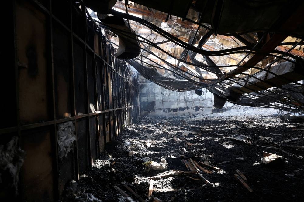 A view of the aftermath of the fire in Evin prison in Tehran, Iran October 17, 2022. ― Majid Asgaripour/WANA (West Asia News Agency) via Reuters