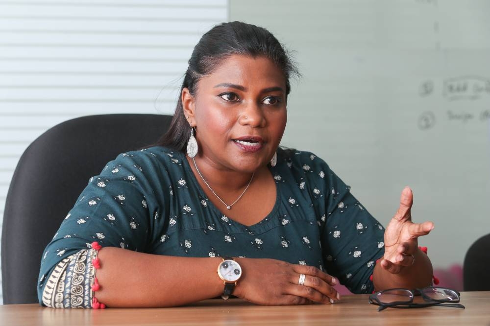 Kasthuri Patto speaks during an interview with Malay Mail May 22, 2022. — Picture by Choo Choy May