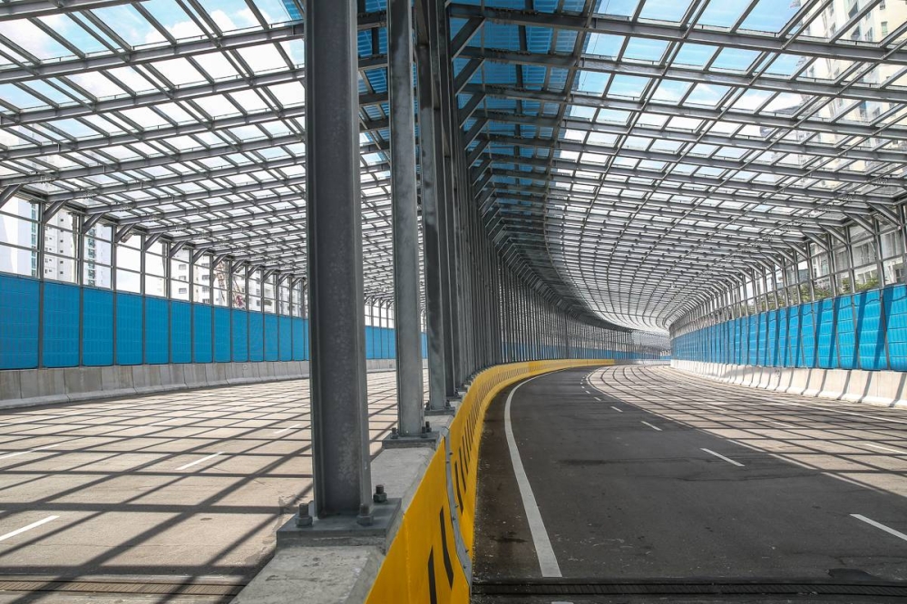 A general view of the Damansara-Shah Alam Elevated Expressway October 13, 2022. — Picture by Yusof Mat Isa