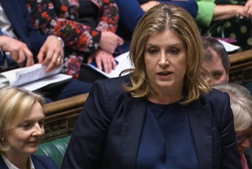 Cabinet member Penny Mordaunt became the first to formally declare her candidacy, after the UK’s ruling party was forced into its second leadership contest in weeks. — AFP pic