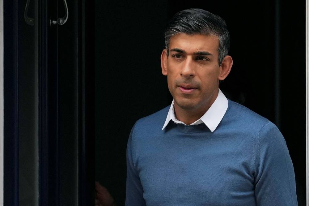 British Conservative MP Rishi Sunak leaves his home address in London, Britain October 22, 2022. — Reuters pic