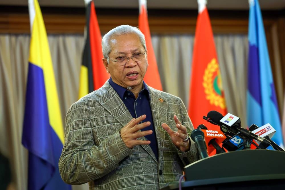 Communications and Multimedia Minister and Special Task Force on Jihad Against Inflation chairman Tan Sri Annuar Musa speaks to the media after chairing the meeting of the Special Task Force on Jihad Against Inflation in Putrajaya October 25, 2022. — Bernama pic