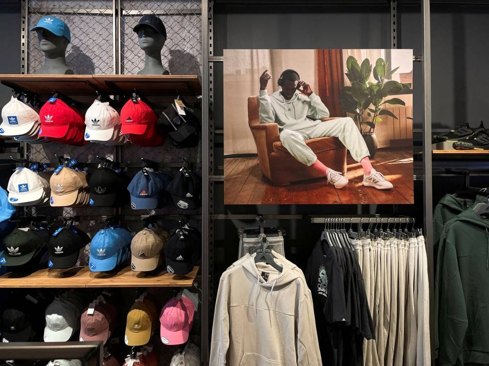 Adidas merchandise is seen in an Adidas store on the day the German company terminated its partnership with the American rapper and designer Kanye West, now known as Ye, in Garden City, New York October 25, 2022. — Reuters pic