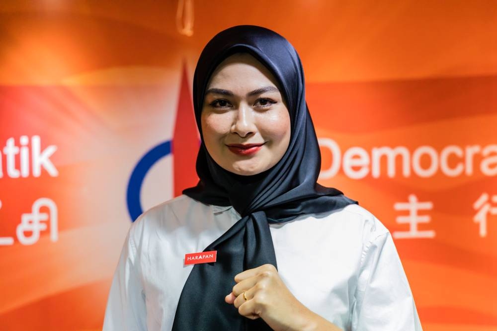 Young Syefura Othman is among four DAP incumbents who will be contesting in Pahang for the coming 15th general election. — Picture by Firdaus Latif