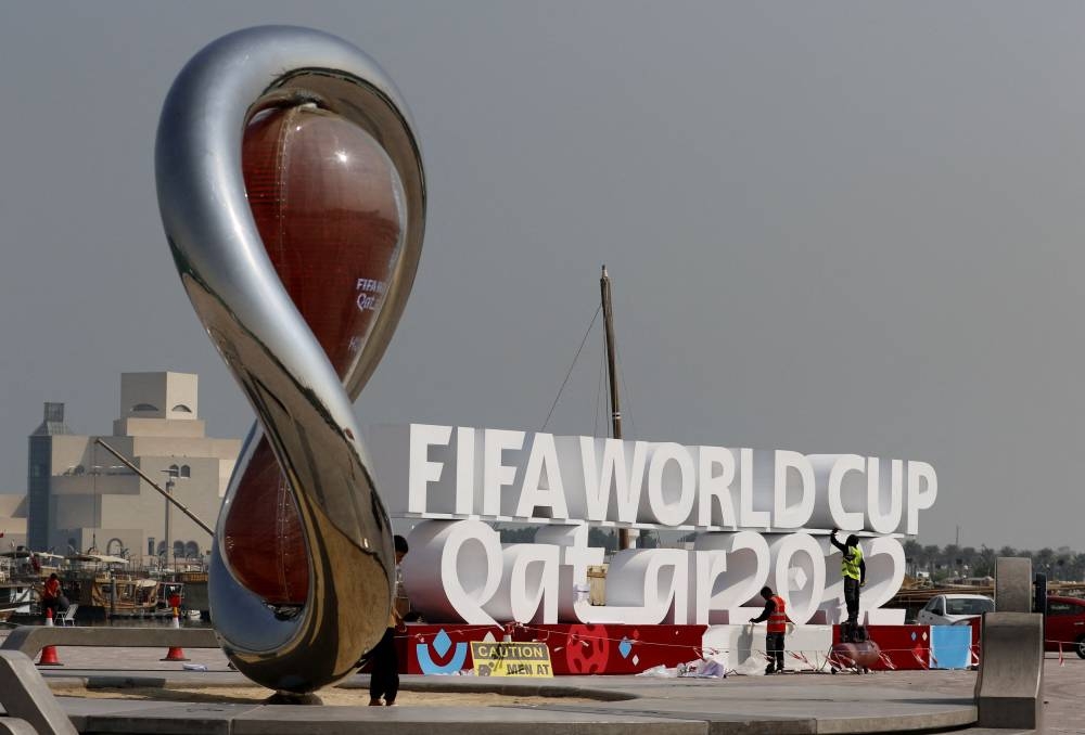 General view of signage in Doha ahead of the World Cup October 26, 2022. — Reuters pic