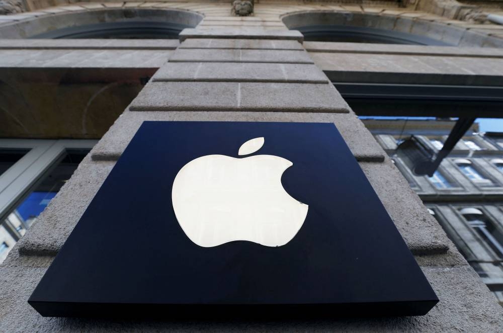 The logo of Apple company is seen outside an Apple store in Bordeaux March 22, 2019. — Reuters pic