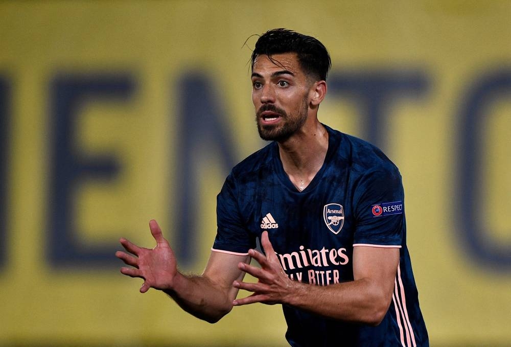 Arsenal's Pablo Mari reacts during the match against Villarreal at Estadio de la Ceramica, Villarreal April 29, 2021. — Reuters pic